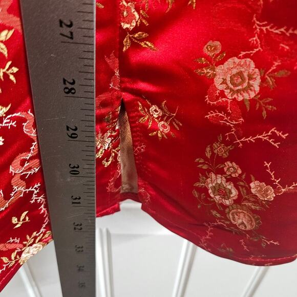 Princess Polly Mini Dress Womens Sz 6 Red Floral Whimsygoth Girly Asian Festival - Picture 7 of 9